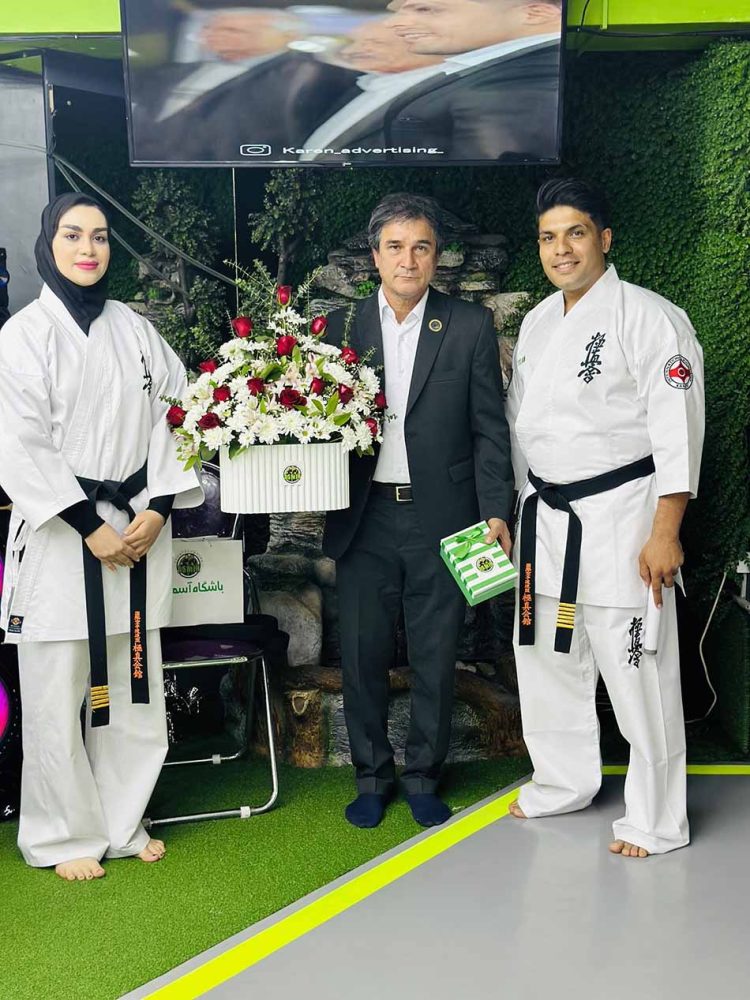 ارتقای تاریخی شیهان حسین ابراهیمی و شیهان یاسمن مصطفی‌لو در مراسم باشکوه مجموعه ورزشی آسمین